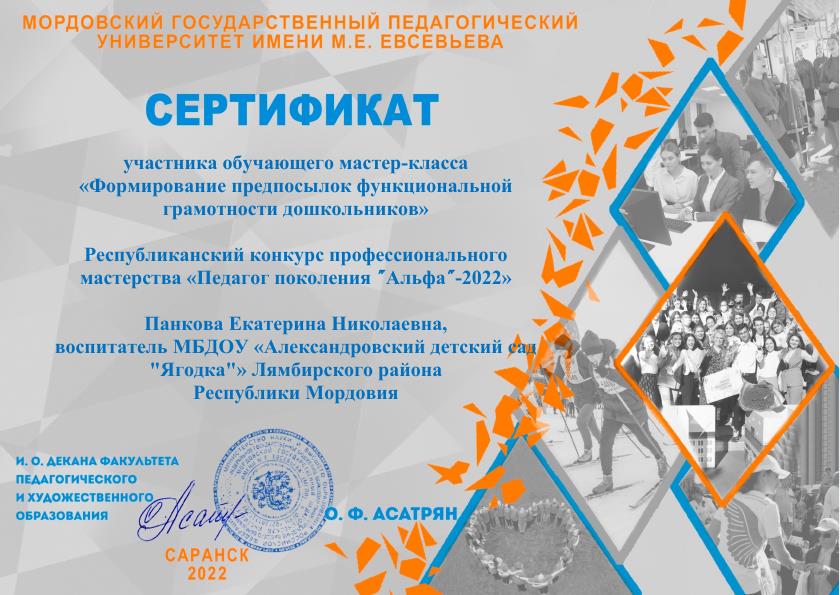 Сертификат участника мастер класса образец