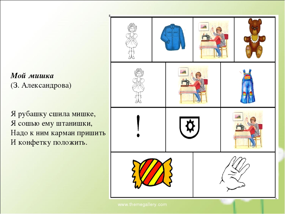 Схема для рассказа о профессии для дошкольников