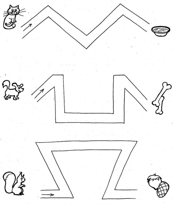 Простые лабиринты для детей 3 4 лет в картинках