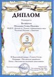Диплом за участие в 3 Всероссийском конкурсе 