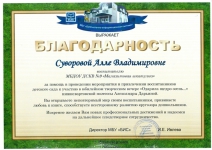 Благодарность за помощь в проведении мероприятий