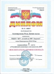 Диплом 3 степени, Всероссийский конкурс "Воспитатель - профессионал"