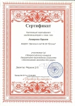 Сертификат Асваровой Карины