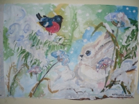 Рисунок Лизы и ее родителей