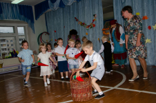 Собирают овощи.