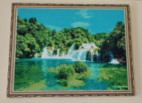 Итоговая проектная работа ученика (юноши) - 8 класс. Алмазная мозаика "ВОДОПАД", февраль, 2024 год.