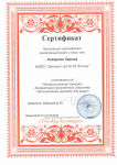 Сертификат "II Всероссийский конкурс декоративно-прикладного искусства"