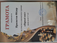 Просветов Фёдор. Шахматы