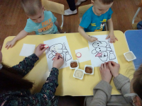 Творчество. Снеговик из крупы