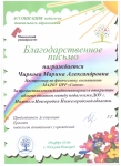 благодарственное письмо за участие  в областном конкурсе