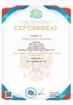 Сертификат об участии в вебинаре "Развитие познавательных способностей детей в ДОУ как основа подготовки дошкольников"