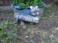 Поделка из бутылок Кошечка