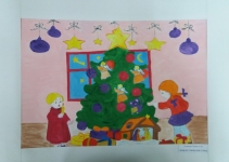 "Рождественское утро" - Семенова Диана (6 лет)