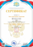 Сертификат участника в информационно-обучающем вебинаре 