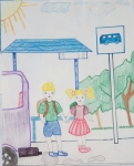 Колесникова Вероника рисунок "Я пешеход"