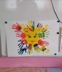 вот такое радужное солнышко получилось у деток из подготовительной к школе группы