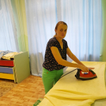 Спешим похвалиться нашими помощниками, мама Маши Носовой приходила гладить шторы, Галина Александровна, большое спасибо.