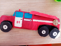 Коллективная работа "Пожарная машина спешит на помощь!" (5-7 лет)