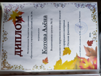 Дипломы Котовой Алены
