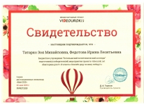 Свидетельство подтверждающее подготовку победителей проекта