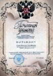 Почетная грамота Департамента дошкольного образования г.Саров