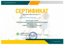 Участник вебинара по теме "Роль семьи в реализации образовательного потенциала ребенка-инвалида"